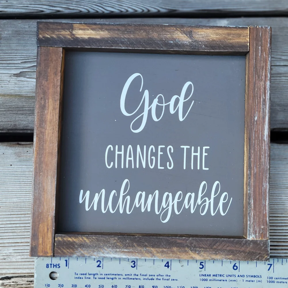 Prayer Rock, Wood Self Standing Or Hanging Framed Spiritual Quote, Wooden Cross
